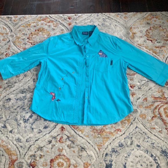 Disney Pooh Button down blouse - Picture 1 of 4